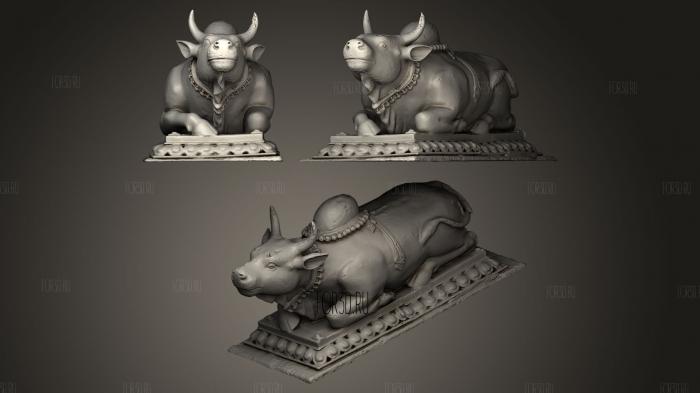cow with hat stl model for CNC